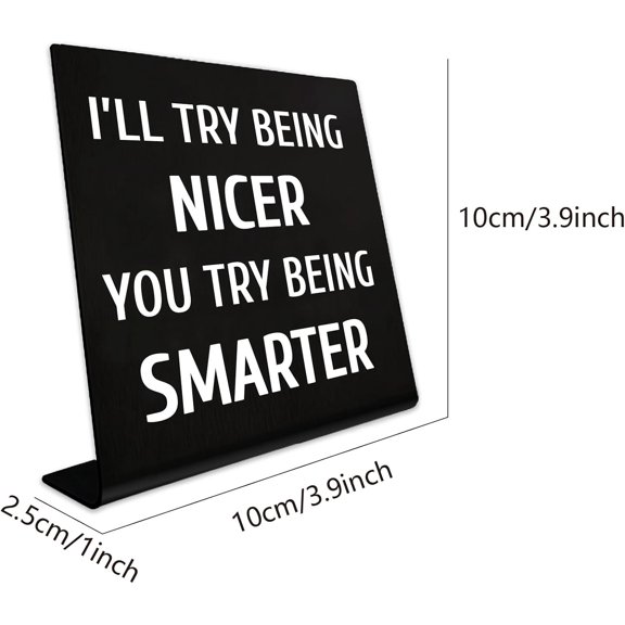 1 pc 201 Stainless Steel Table Signs Black 100x25x100mm