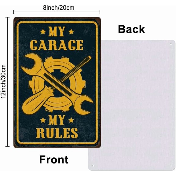 1 pc 300x200x2.2mm Vintage Metal Tin Sign Iron Wall Decor for Bars Restaurants Cafe Pubs Rectangle Tool