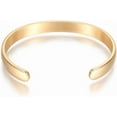 thumbnail image 1 of 1 pc 304 Stainless Steel Smooth Surface Bangles Golden Design 8mm Wide 57mm Inner Diameter Stylish and Durable Jewelry, 1 of 3