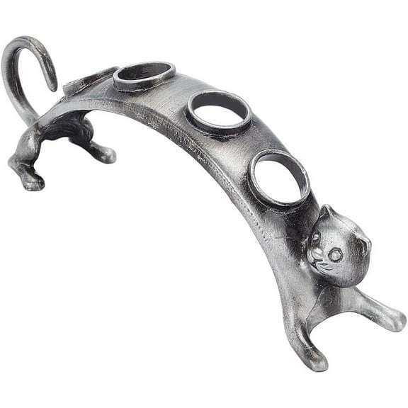 1 pc 4-Hole Zinc Alloy Wine Cork Display Rack Wine Stoppers Decorative Holder Stands Dog Antique Silver 7.3x18.8x4.85cm