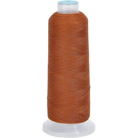 1 pc 42S/2 Wool Embroidery Thread 1500m Fibers Embroidery Floss Hand Sewing Thread Sewing Machine Kit Needlepoint Thread for Sewing DIY Craft Cross Stitch Threads (Light Brown)