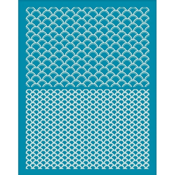 1 pc 4x5 Inch Fish Scale Clay Stencil Scale Silk Screen for Polymer Clay Fish Scale Silk Screen Stencils Mesh Transfer Stencils