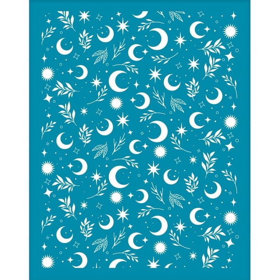 1 pc 4x5 Inch Silk Screen Stencils for Polymer Clay Fantasy Moon Sun Silk Screen Printing Stencils Reusable Clay Stencil Transfer