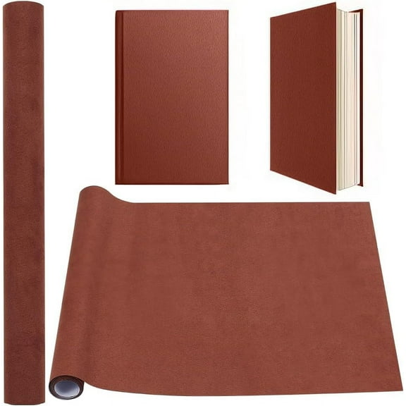 1 pc 51 x 11.8 Inch Dark Brown Book Cloth Paper Backed Book Cover Suede Fabric Surface Bookbinding for Book Binding Supplies Scrapbooking Protector Book Cloth Album Adult DIY Crafts
