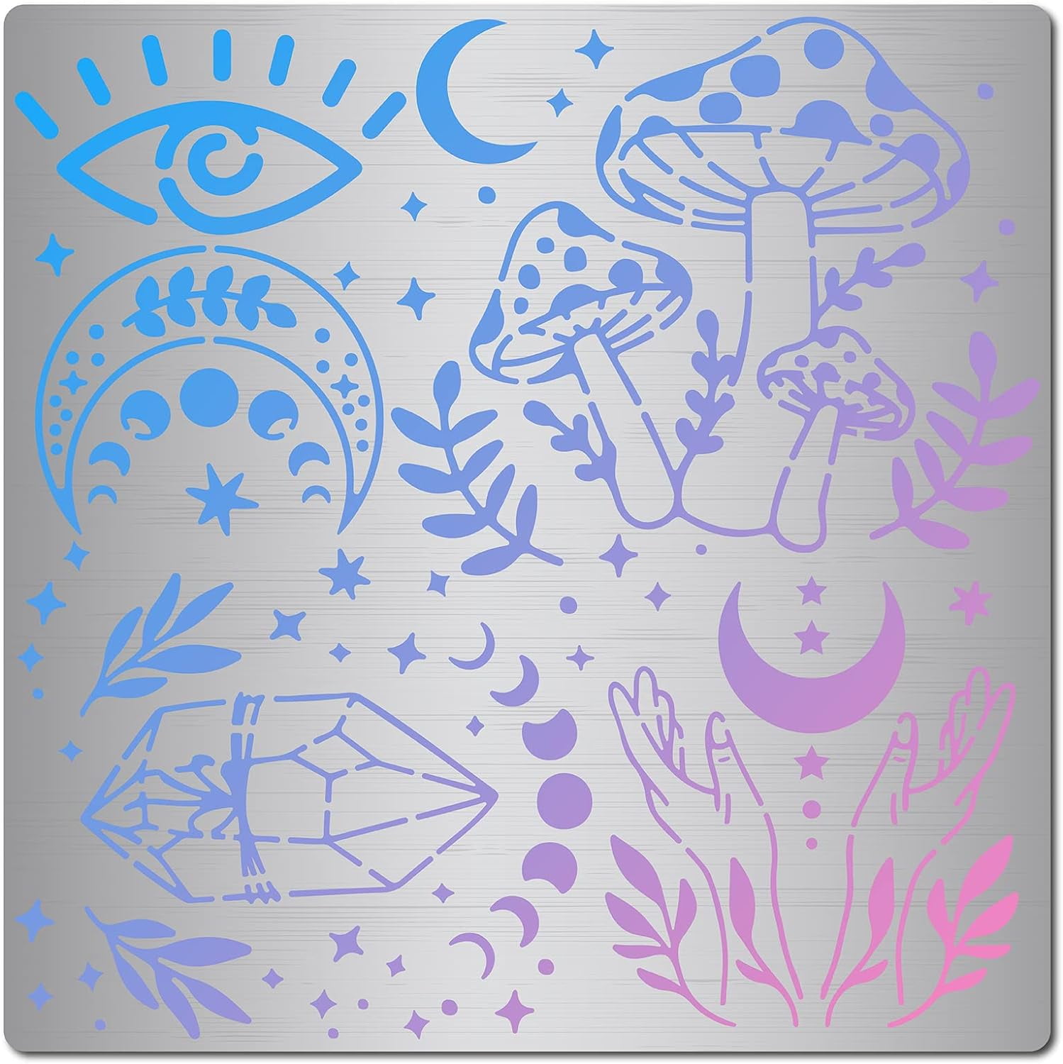 1 pc 6.3 Inch Compass Metal Stencil Stainless Steel Painting Template ...