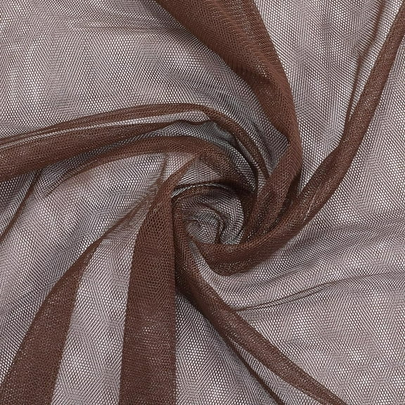1 pc 63 Inch Coconut Brown Mesh Fabric Soft Sheer Tulle Netting by The Yard Polyester Mosquito Cloth Wedding Voile Solid Gauze Fabrics