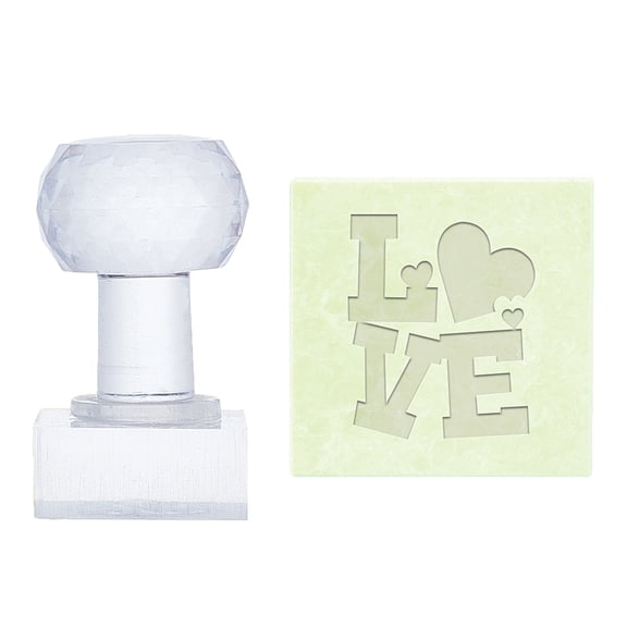 1 pc Acrylic Stamps DIY Soap Molds Supplies Rectangle Word Stamp Pattern: 38x32mm