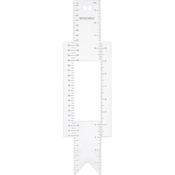 1 pc Acrylic Template Rulers for Bowknot Making Rectangle Clear 350x97x2.5mm DIY Supplies