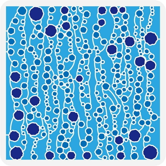 1 pc Air Bubbles Stencil 11.8x11.8 inch Bubbles Stencils Template Plastic Bubbles Block Pattern Stencil Reusable DIY Art and Craft Stencil for Wood Wall Art Drawing Painting Home Decor