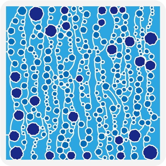 1 pc Air Bubbles Stencil 11.8x11.8 inch Bubbles Stencils Template Plastic Bubbles Block Pattern Stencil Reusable DIY Art and Craft Stencil