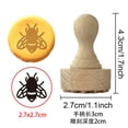 thumbnail image 1 of 1 pc Animal Theme Wooden Stamps for DIY Scrapbooking White Bees 43x27mm, 1 of 1