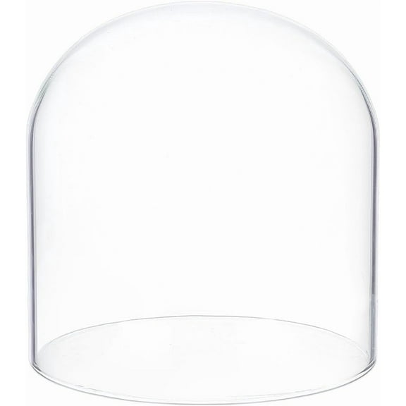 1 pc Arch Glass Dome Cover Decorative Display Case Cloche Bell Jar Clear 152x155mm