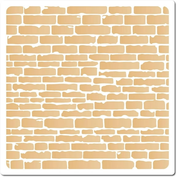 1 pc Brick Wall Stencils PET Plastic Large Square Reusable Brick Texture Background Drawing Templates