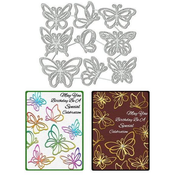 1 pc Butterfly Metal Cutting Dies Stitch Sewing Carbon Steel Template Embossing Die Cuts for Gift Packing Handmade Paper Card DIY Festival Gifts