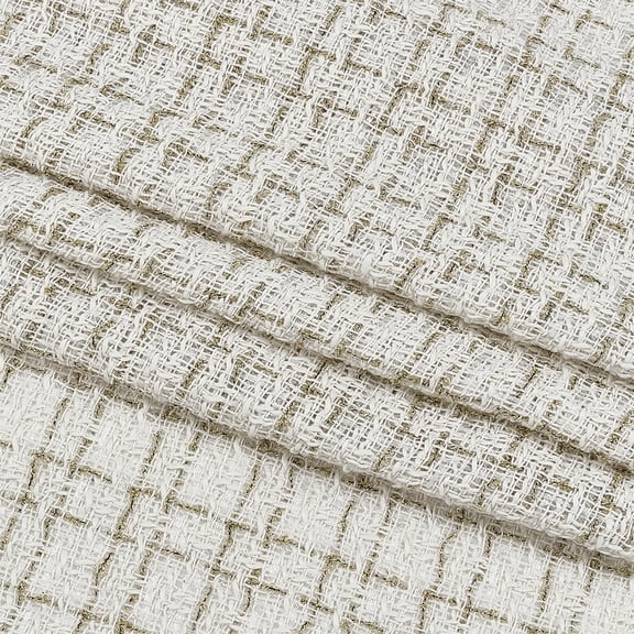 1 pc Chemical Fiber Fabric Rectangle with Grid Floral White 1560x1050x0.6mm for Handmade