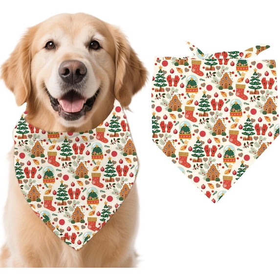Jerchief 1 pc Cotton Dog's Kerchief Triangle Pet's Bandana Mixed Shapes ...
