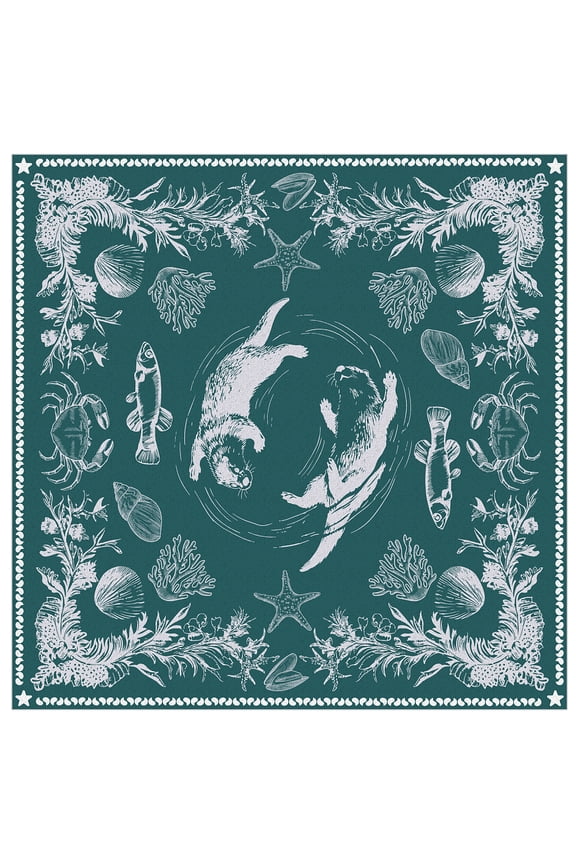 1 pc Cotton Headbands Bandana Scarf Neck Gaiter UV Resistence Seamless Headwear for Outdoor Workout Running Square Bank Beaver 560x560mm