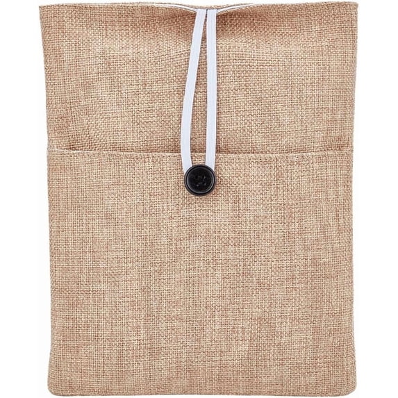 1 pc Cotton Linen Book Sleeve with Button Front Pocket Book Protector Fabric Book Covers for Book Lovers Rectangle BurlyWood 25x19x1.45cm Material: Cotton Linen