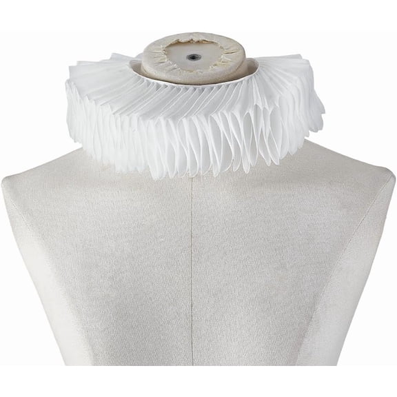 1 pc Court Style Polyester Collar Neckline Trim DIY Garment Accessories White 1275mm for DIY
