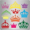 thumbnail image 1 of 1 pc Crown Stencil Metal King Queens Crown Stencils Reusable Stainless Steel Drawing Template for Painting on Wood Burning Wall Canvas Fabric Scrapbooking Pyrography Engraving, 1 of 9