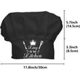 thumbnail image 1 of 1 pc Custom Cotton Chef Hats Black Hat White Pattern Tableware 70x100mm Cotton, 1 of 8