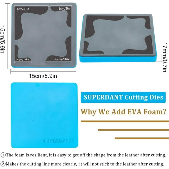 1 pc Cutting Dies Leather Die Cutter Faux Leather Die Cuts for Jewelry Making DIY PVC Card Stock Craft Paper Felt