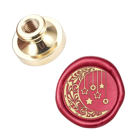 1 pc DIY Scrapbook Brass Seal Stamp Moon Pattern 25mm