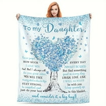 1 pc Daughter Birthday Gift Daughter Gifts Birthday Gifts for Daughter Blanket 60"x 80" Daughter Gifts Ideas from Mom Dad to My Daughter Blanket Best Daughter Graduation Wedding Gifts
