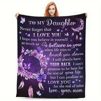 1 pc Daughter Gifts from Mom to My Daughter Blanket from Mom Daughter Gifts for Birthday for Daughter Graduation Christmas Blanket (80''x60'')