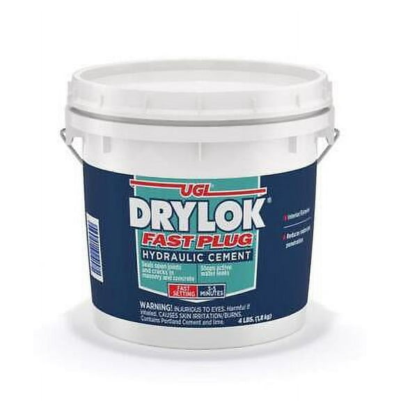 1 pc Drylok Fast Plug Hydraulic & Anchoring Cement 4 lbs. (Pack of 4)