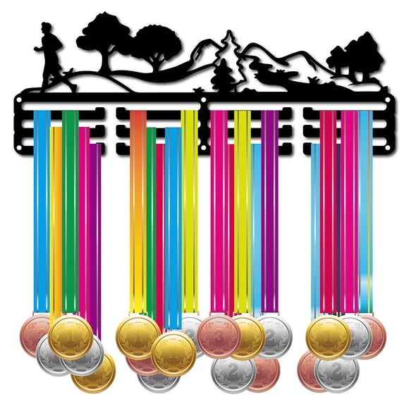 1 pc Fashion Iron Medal Hanger Holder Display Wall Rack 3 Lines with ...