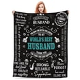 thumbnail image 1 of 1 pc Fathers Day Husband Gifts, Gifts for Husband, Husband Gifts from Wife, Husband Birthday Gift, Best Anniversary Wedding Birthday Gifts for Husband Unique, I Love You Blanket, 1 of 6