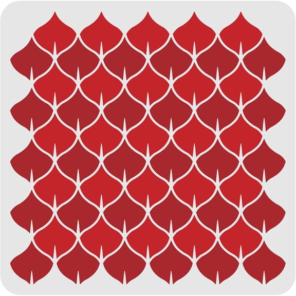 1 pc Fish Scale Stencil Dragon Scales Tiles Stencil Templete 11.8x11.8 inch Plastic Scale Pattern Stencils Reusable Scale Stencils