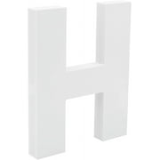 1 pc Free-Standing Alphabet 5.9 Letters White Wall Wood Letters Hanging Alphabet Decoration for Unfinished Art Craft Work DIY Words Block H