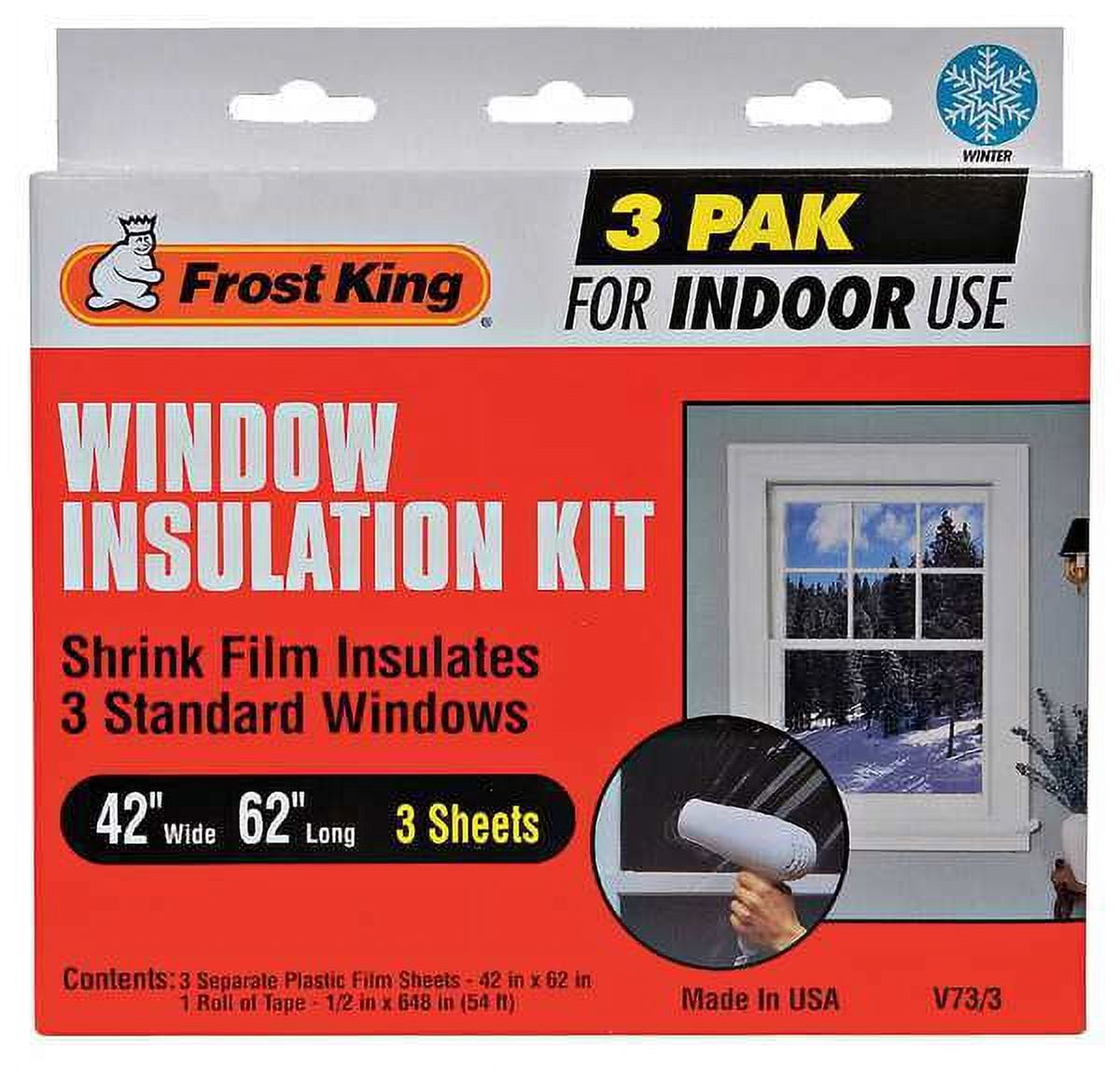 1 pc, Frost King Indoor Shrink and Seal Window Kit 42" x 62"