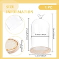 thumbnail image 1 of 1 pc Glass Dome Cover Decorative Display Case Cloche Bell Jar Terrarium with Wood Base Bird 122x230mm, 1 of 5
