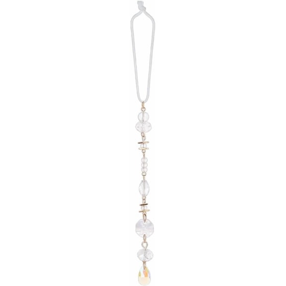 1 pc Glass Teardrop Hanging Ornament for Car Rear View Mirror Decoration Clear 225mm creative