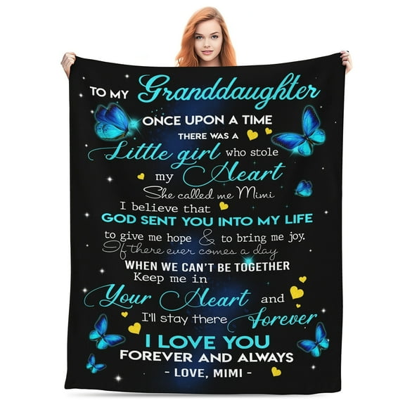 1 pc to My Granddaughter Blanket Gift Granddaughter Blanket to My Granddaughter Blanket Granddaughter Blanket from Grandma Mimi Funny Birthday Gift for Granddaughter