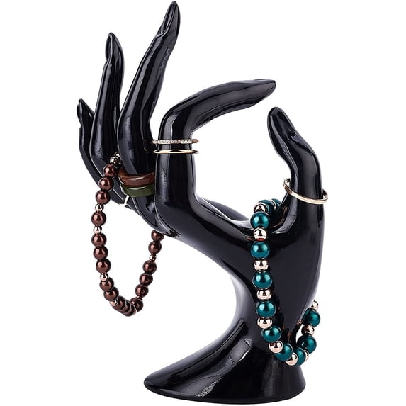 1 pc Hand Ring Holder Jewelry Display Holder OK Shape Hand Bracelet Holder Jewelry Stand Watch Stand Wedding Ring Jewelry Showcase Display for Home Retail Organization