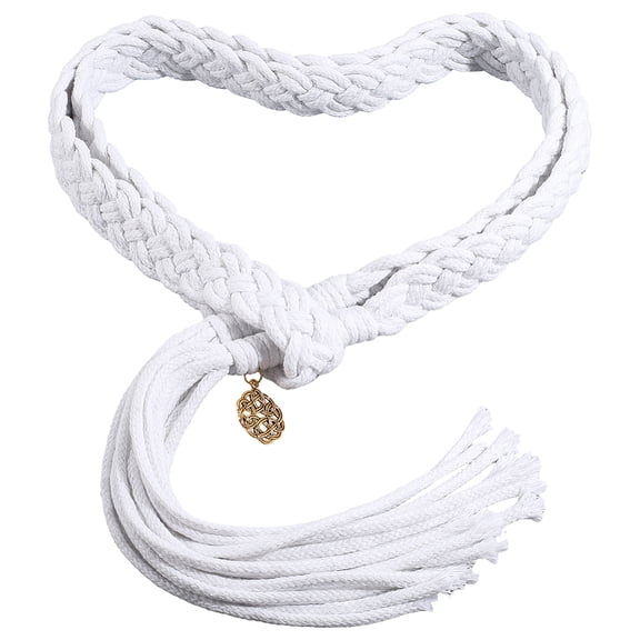 1 pc Hand-Woven Cotton Wedding Rope White 25x4mm