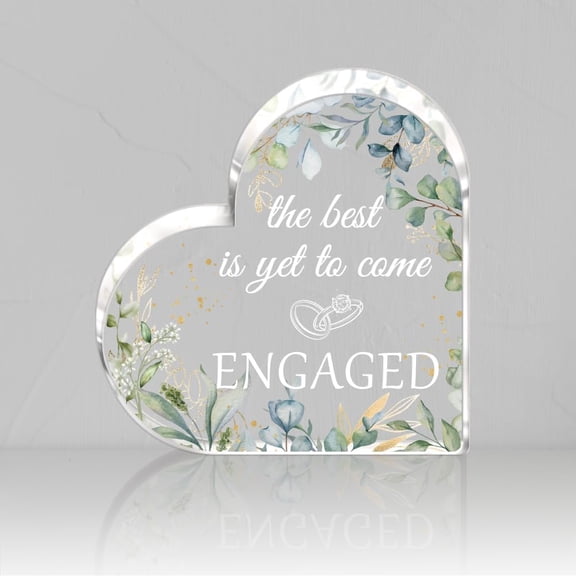 1 pc Heart Shaped Acrylic Plaque Engagement Gifts for Couples Happy Engagement Gifts