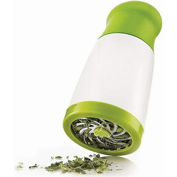 1 pc Herb Mill Chopper Cutter Mince Stainless Steel Blades Safely New ( Color: White & Green)
