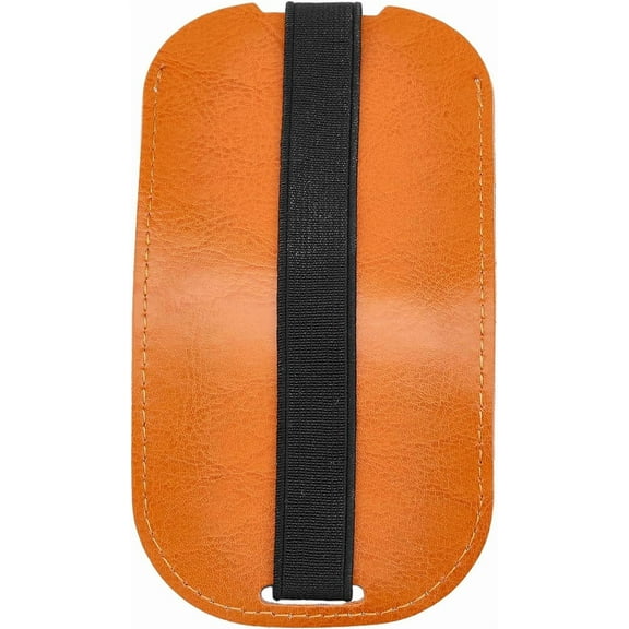1 pc Imitation Leather Mouse Sleeve Computer Mouse Protective Cover with Felt Pad Chocolate 130x69.5x19mm