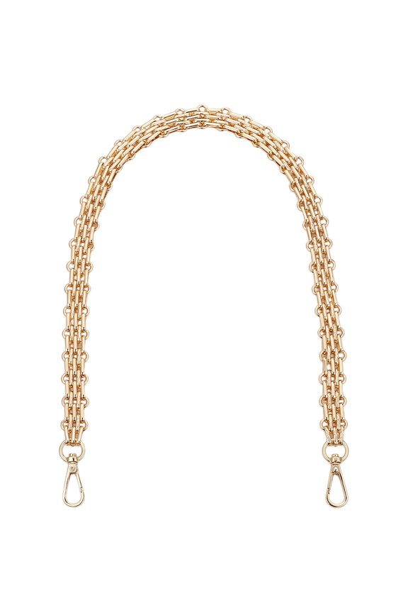 1 pc Iron Chains Bag Extender Chains with Swivel Clasps Bag Replacement Accessories Golden 605mm