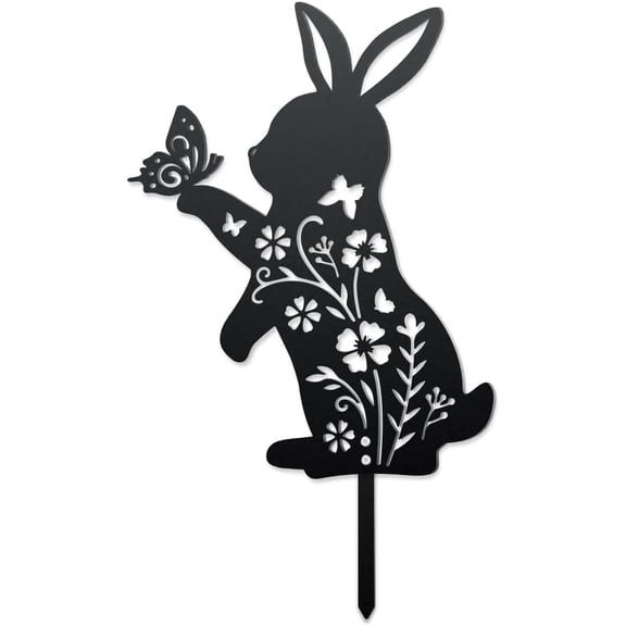 1 pc Iron Garden Stakes for Outdoor Garden Decoration Rabbit 300x250x1.2mm