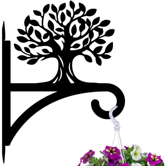 1 pc Iron Hanging Plant Hanger Bracket Wall Mounted Plant Hooks Tree of Life 338x400x1.8mm