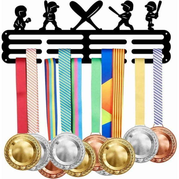 1 pc Iron Medal Hanger Holder Display Wall Rack with Screws Baseball 400x150mm for Handmade