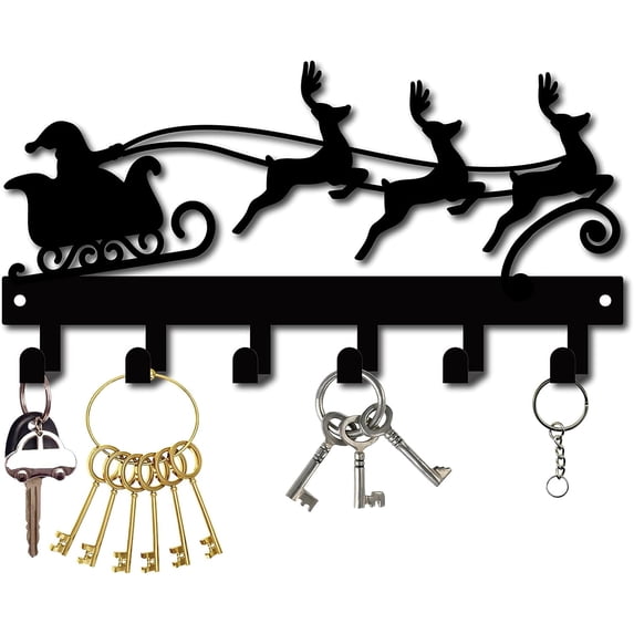 1 pc Iron Wall Mounted Hook Hangers Decorative Organizer Rack with 6 ...
