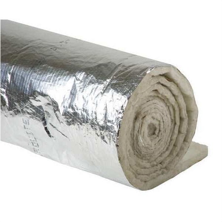 1 pc, Johns Manville Duct Insulation Wrap, 25 ft L x 48 in W, Thickness 1 1/2 in, Fiberglass
