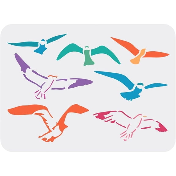 1 pc Large Plastic Reusable Drawing Painting Stencils Templates for Painting on Scrapbook Fabric Tiles Floor Bird Pattern 297x210mm